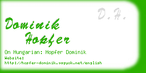 dominik hopfer business card